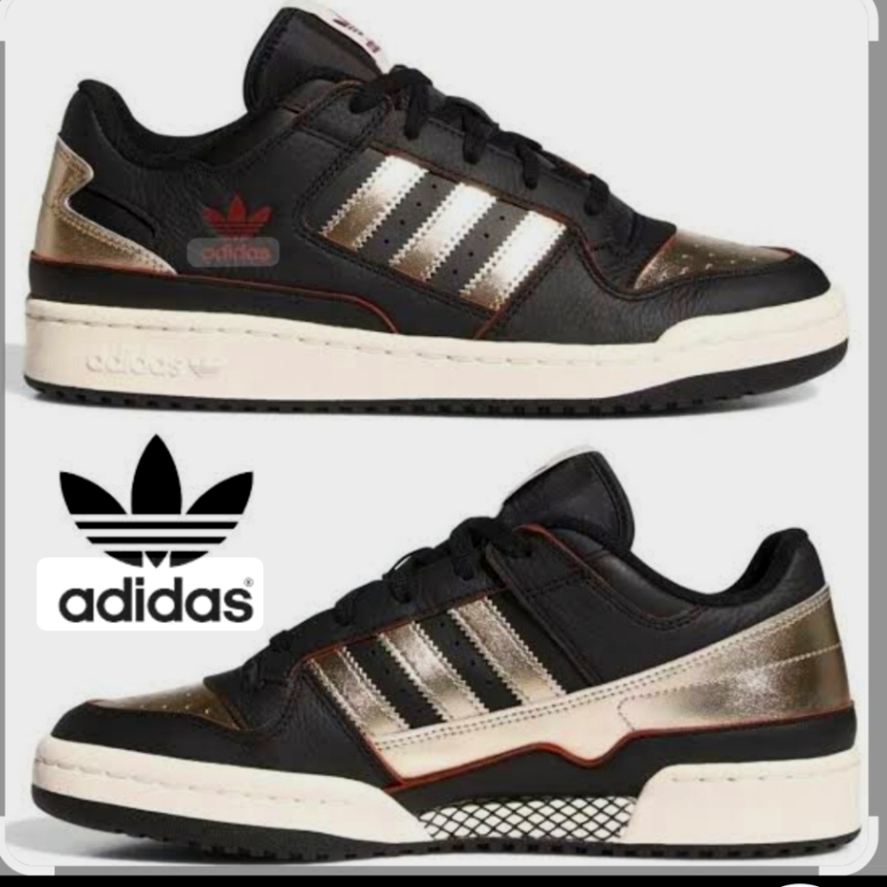 adidas Forum Low CL "Core Black/Cyber Metallic/Off White" Men's Shoe